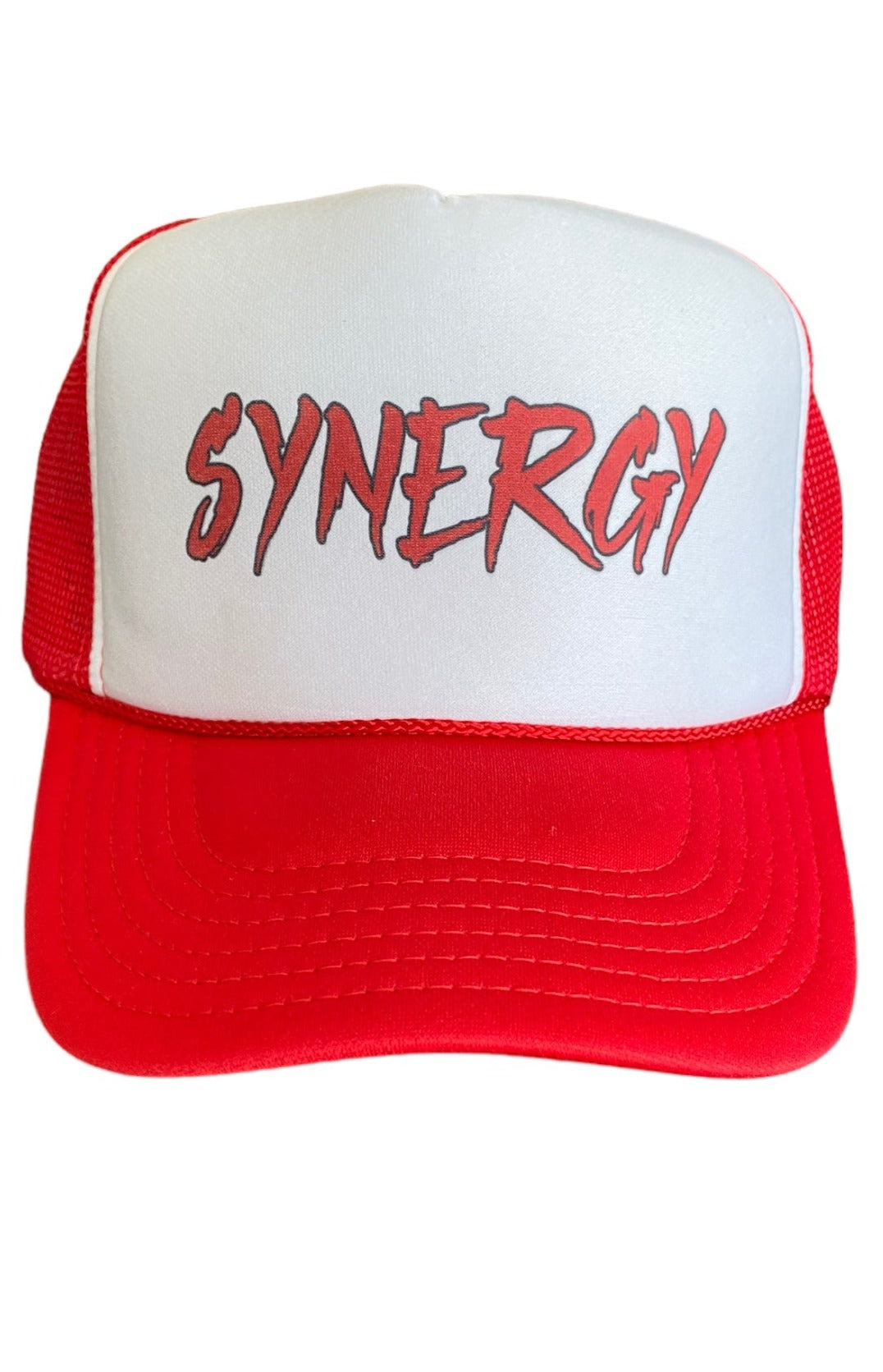 White/Red Trucker - Synergy Logo