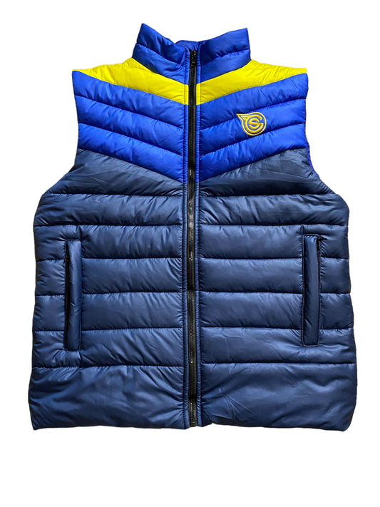 Royal/Yellow/Navy - Classic Logo Bubble Vest