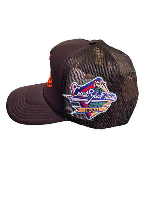 Black Trucker Orange GS Logo w/ Patch