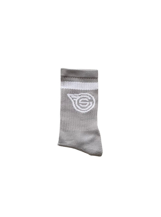 Classic GS Logo Socks -  Grey\White (Stripe)