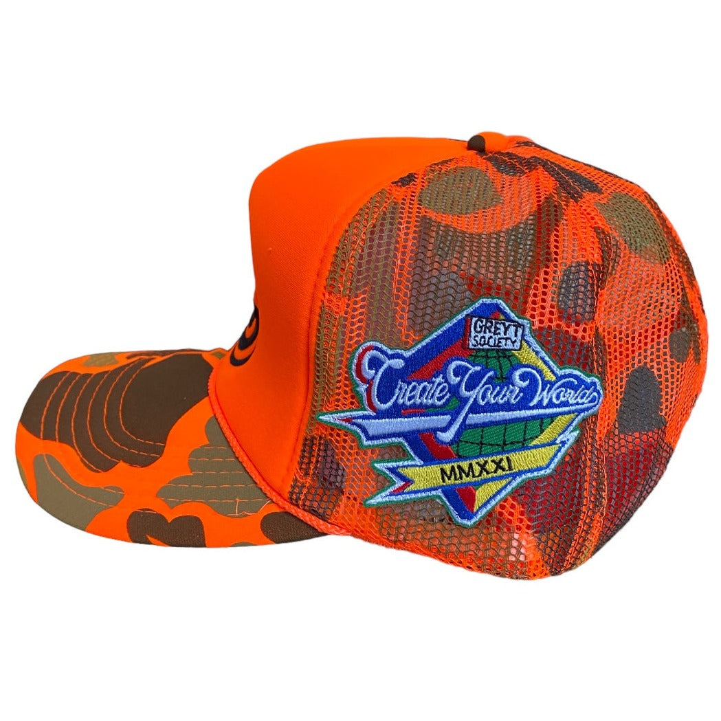 Orange Camo Trucker GS Logo w/ Patch