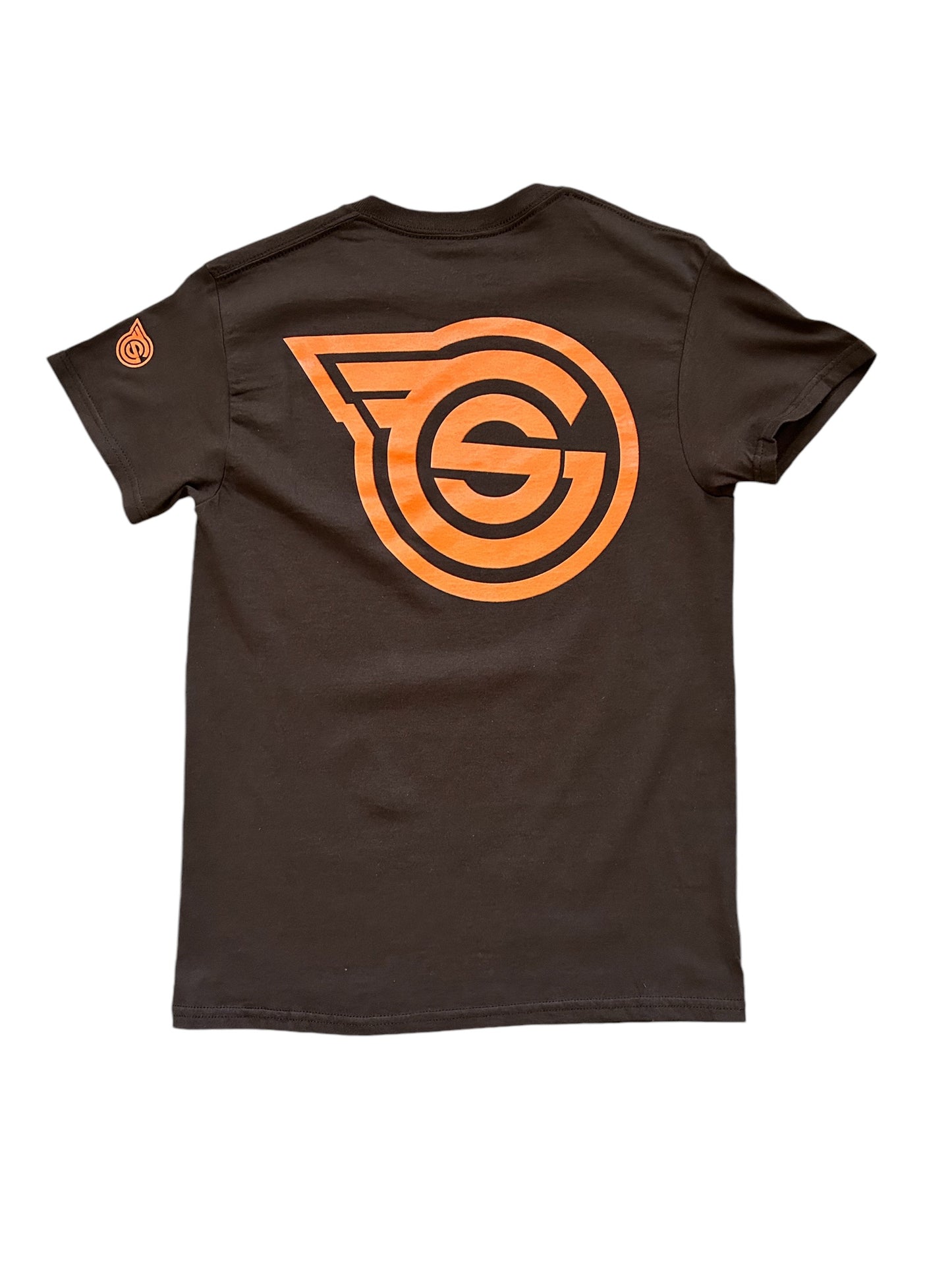 Brown & Orange OLD ENGLISH GREYT SOCIETY TEE