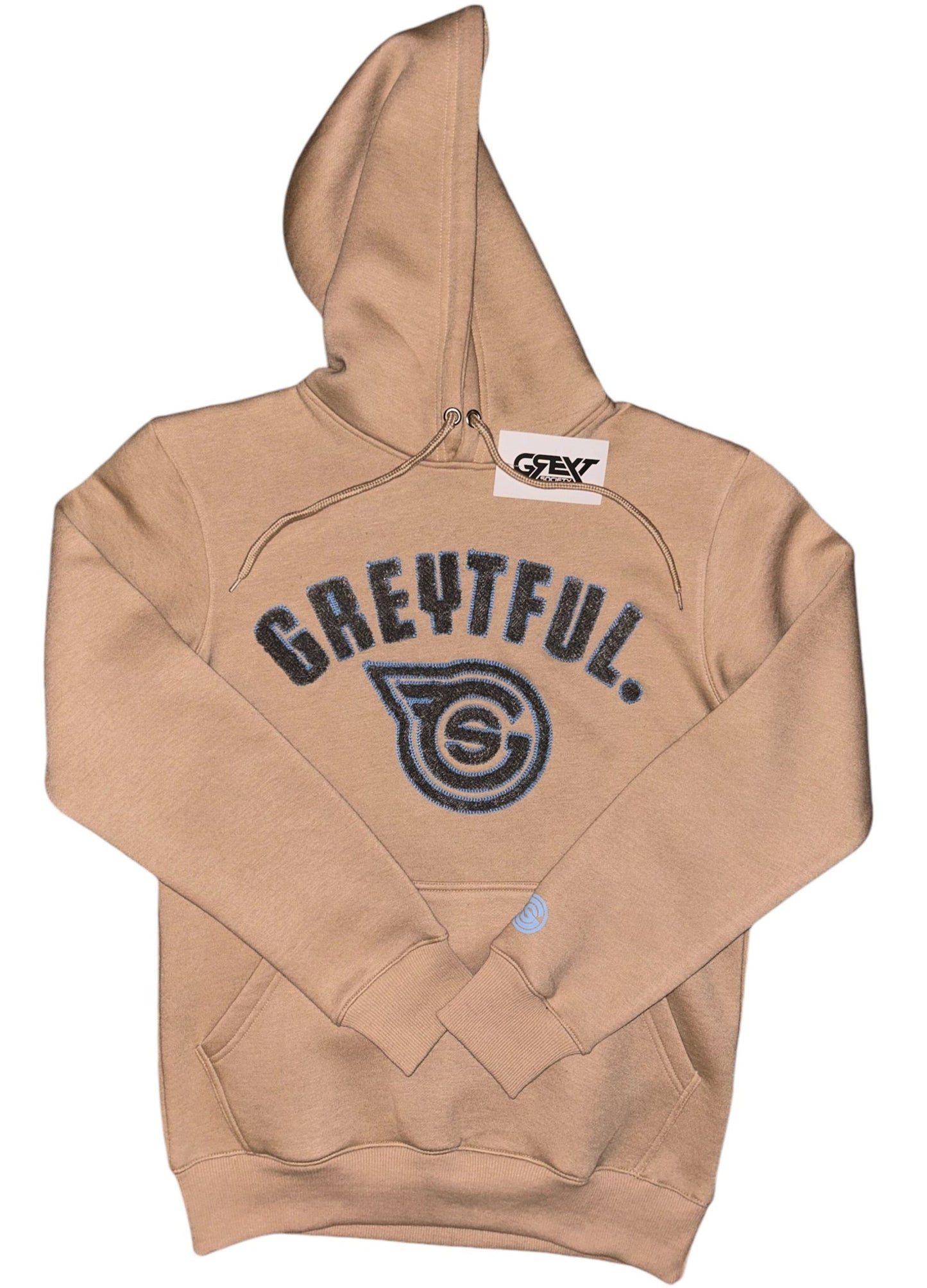 TAN GREYTFUL & GREY GS LOGO HOODIE