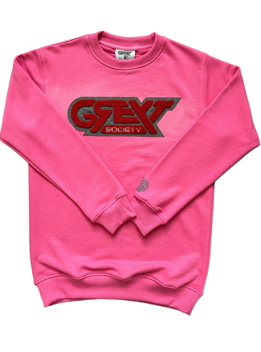 GREYT PINK SIGNATURE  LOGO Sweatshirt