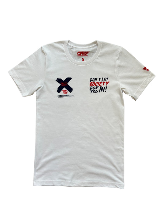 NAVY DLSBYN LOGO Tee - White/Navy/Red