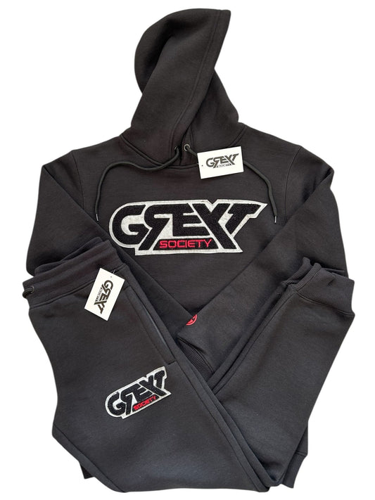 Signature GREYT Jogger Set - Black/Grey/Red ZZTT