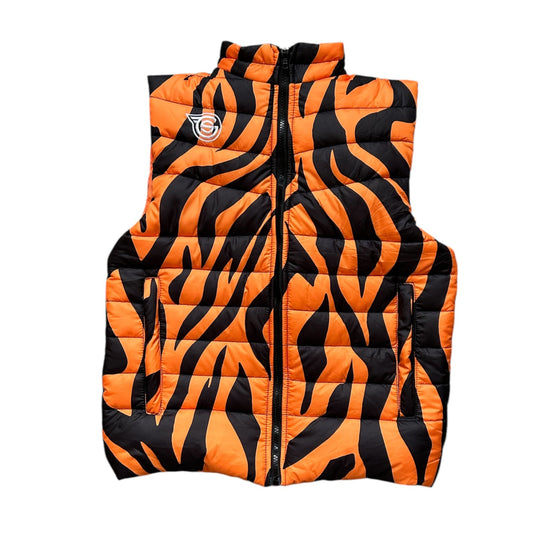 Tiger print Vest - Classic Logo Bubble Vest
