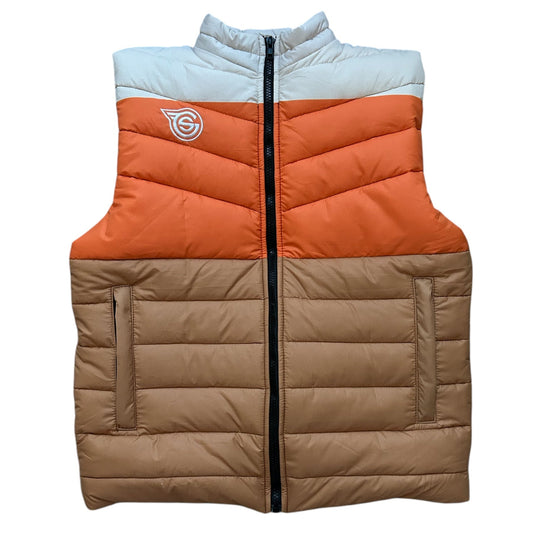 Creme/Orange/Rust Vest - Classic Logo Bubble Vest