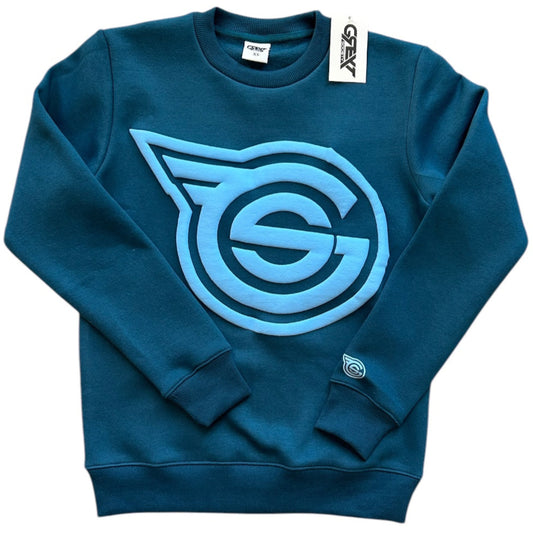 Teal Blue/Sky Blue Classic GS LOGO Crew