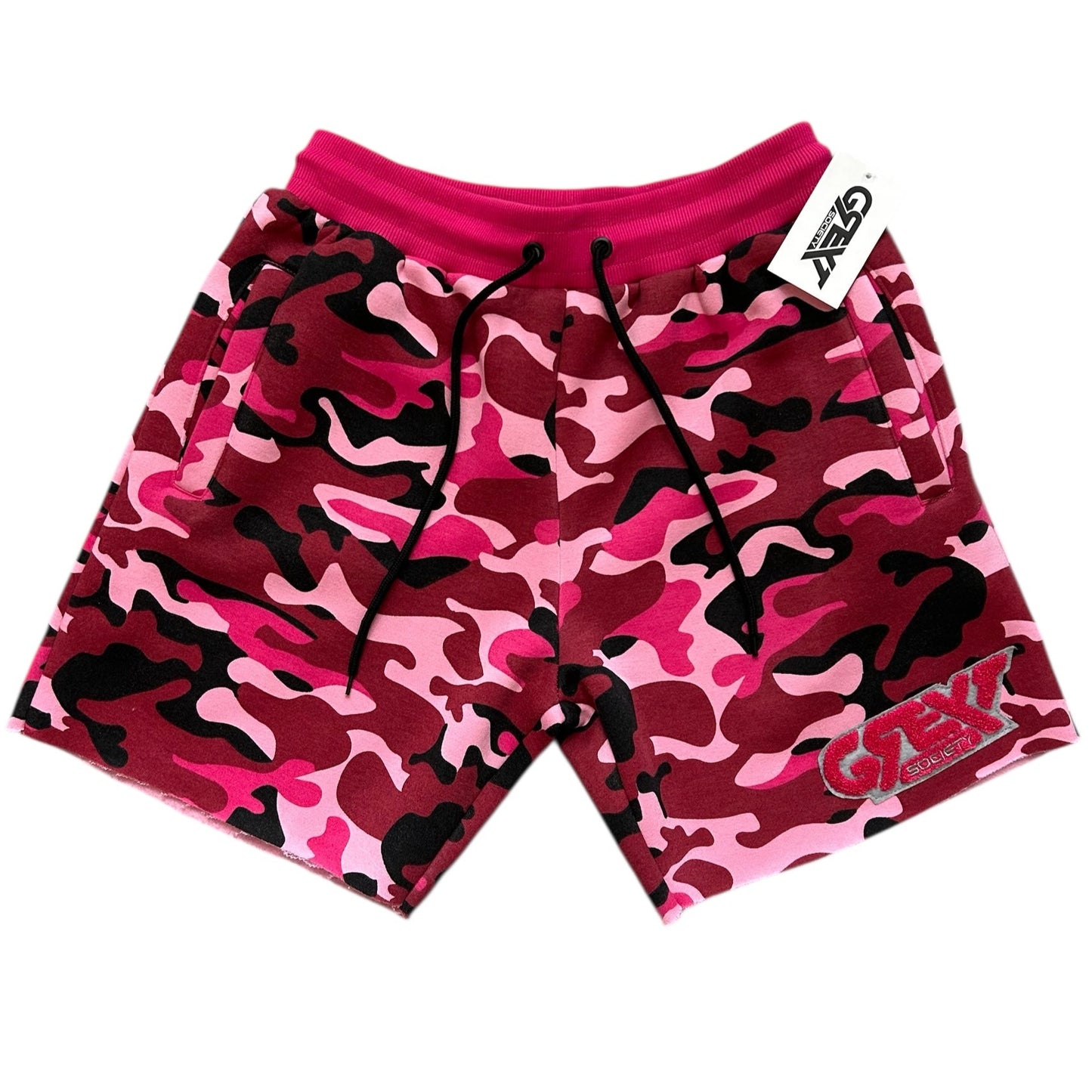 GREYT PINK CAMO SHORTS