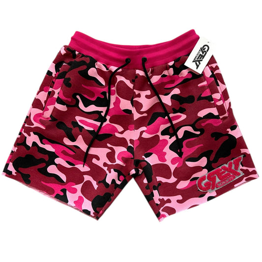 GREYT PINK CAMO SHORTS