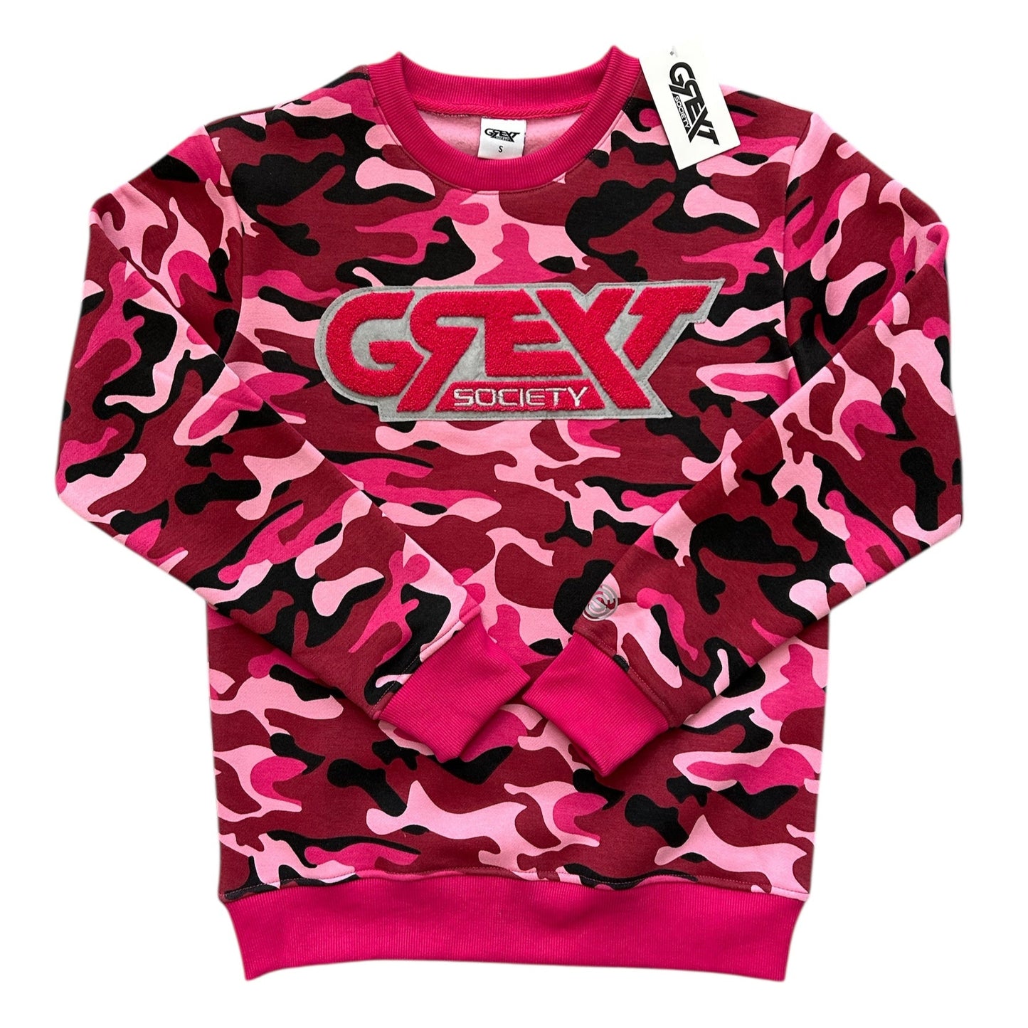 GREYT PINK CAMO SWEATSHIRT