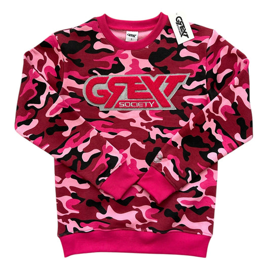 GREYT PINK CAMO SWEATSHIRT