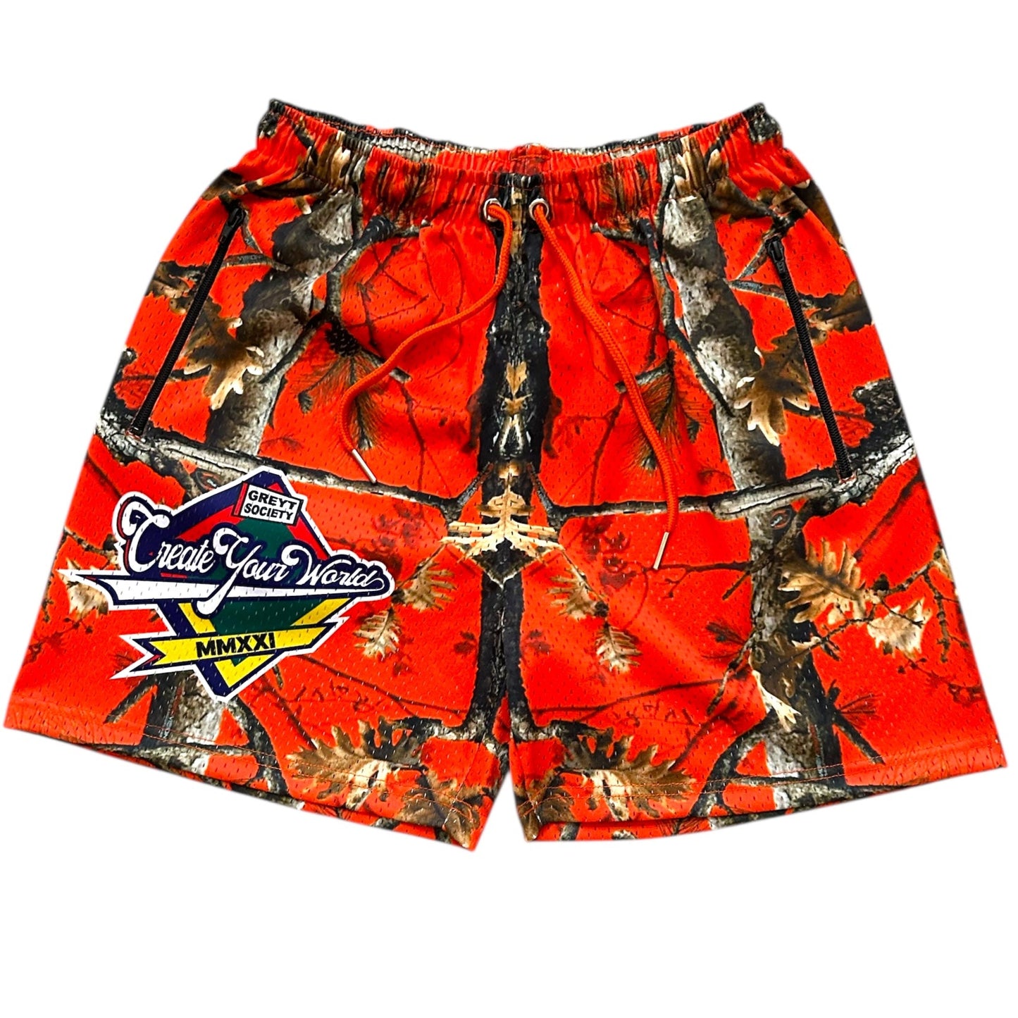 ORANGE REAL TREE "Sharp Shooter" MESH SHORTS