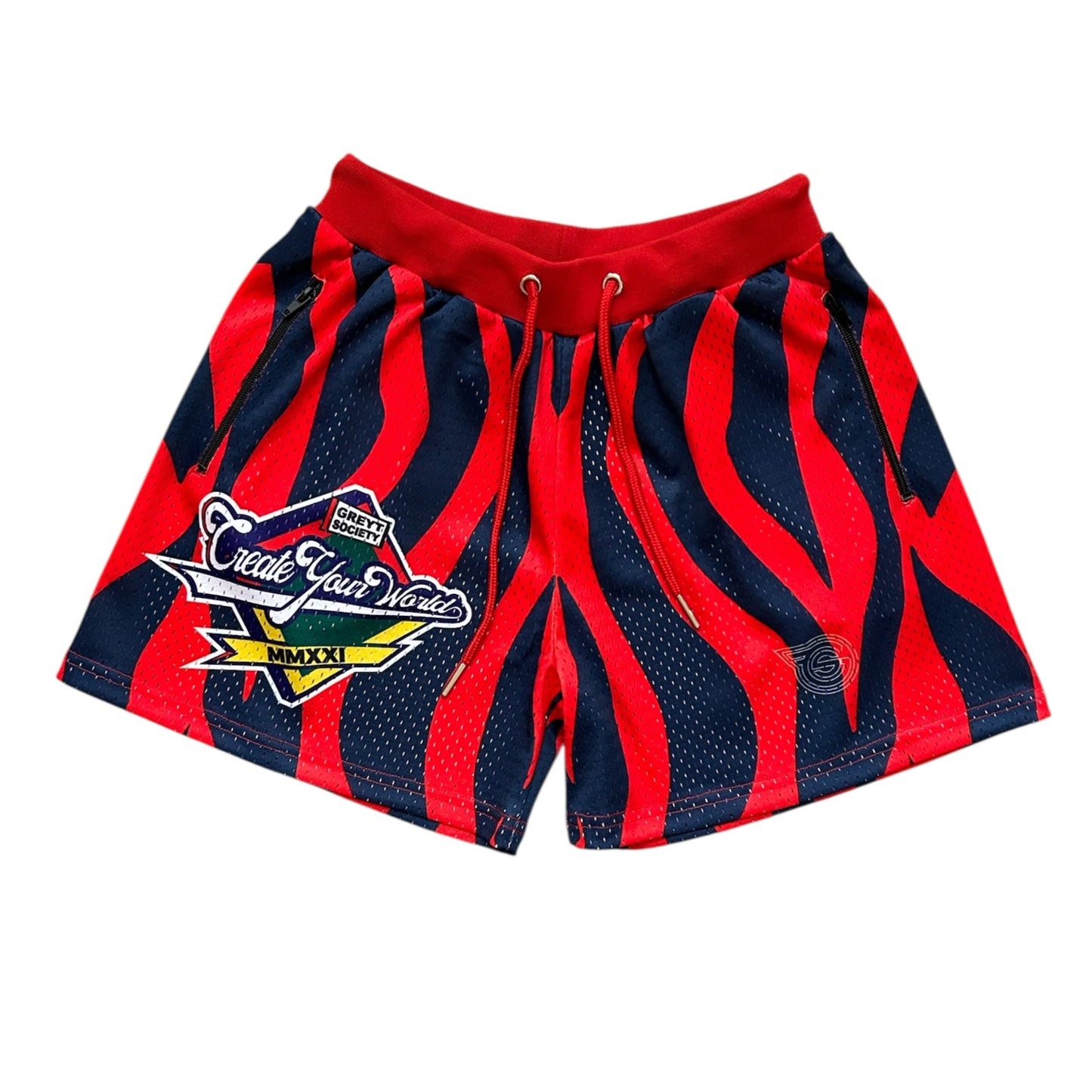 Navy/Red - Walk in Greytness Bengals Shorts CYW