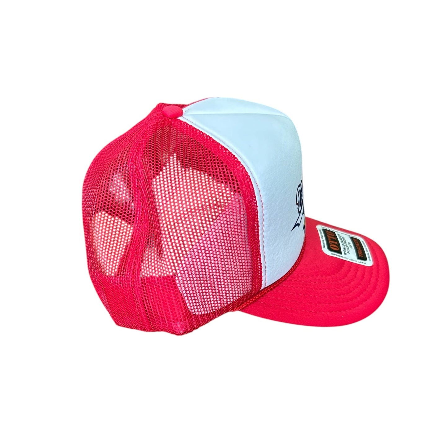 Red & White CREATE YOUR WORLD LOGO TRUCKER CYW