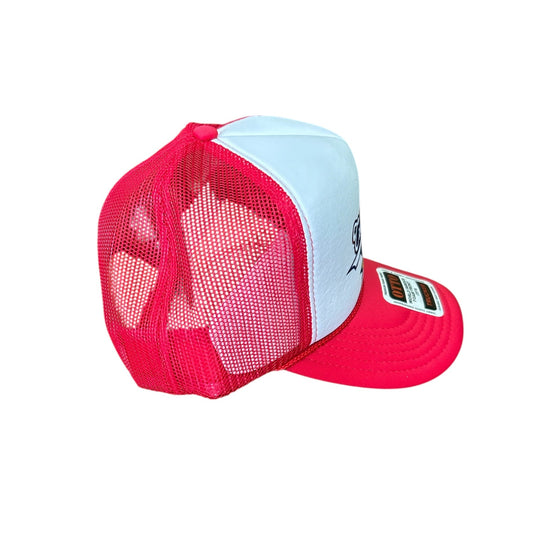 Red & White CREATE YOUR WORLD LOGO TRUCKER CYW