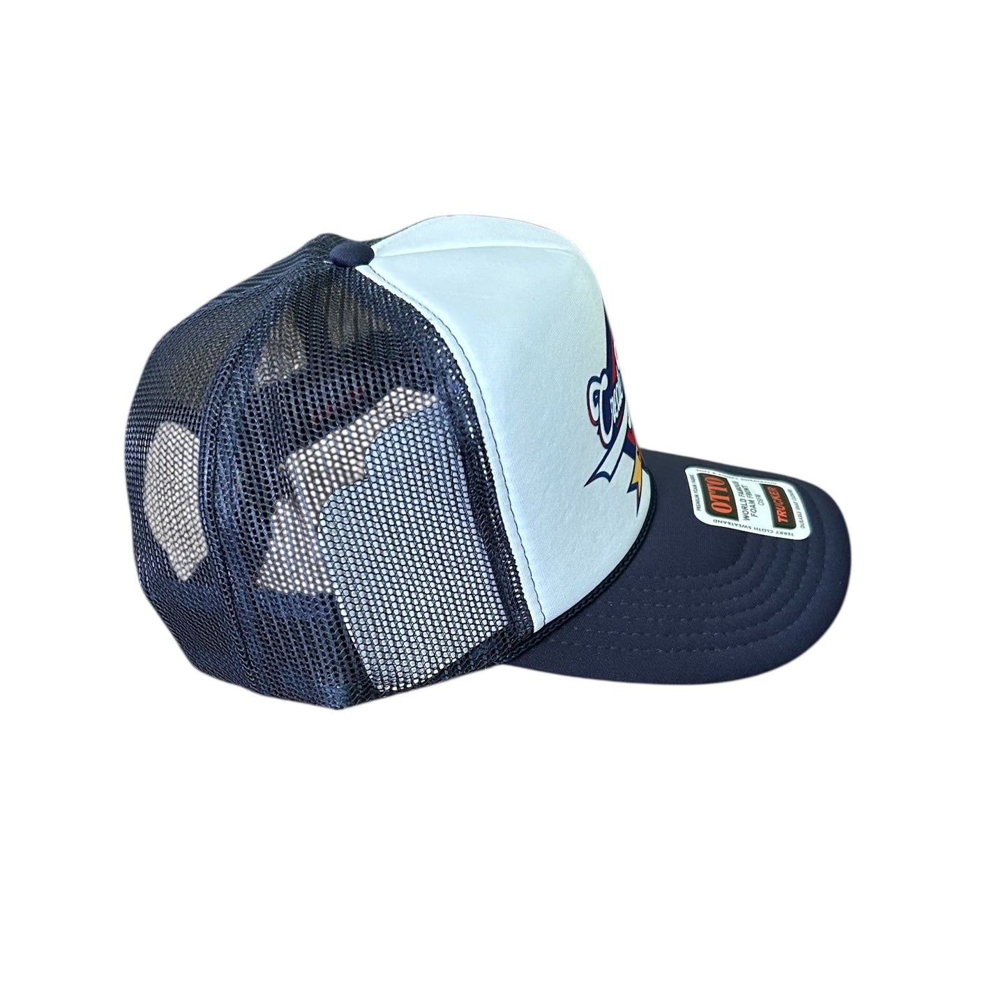 Navy & White CREATE YOUR WORLD LOGO TRUCKER CYW