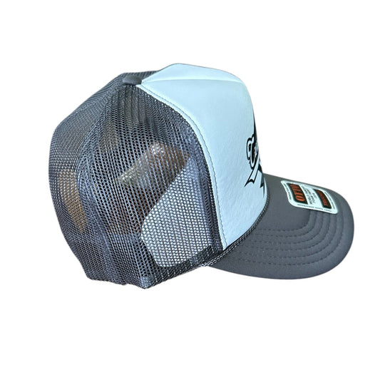 Dark Grey & White CREATE YOUR WORLD LOGO TRUCKER CYW