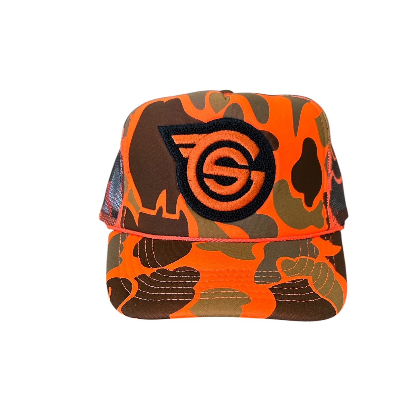 GS LOGO ORANGE CAMO Trucker TD