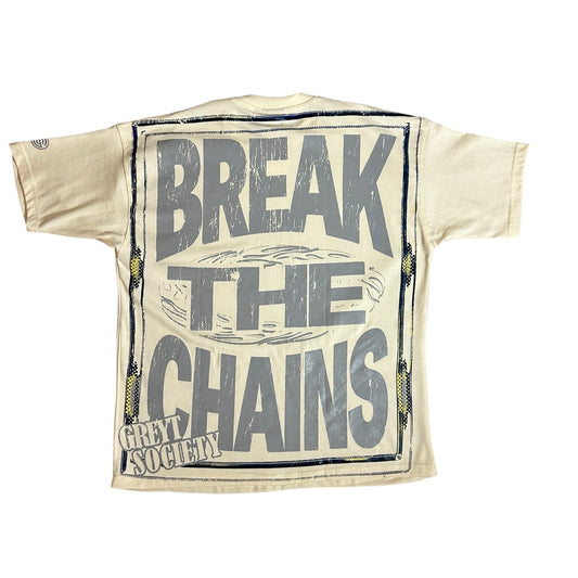 BREAK THE CHAINS - CREAM GRAPHIC TEE
