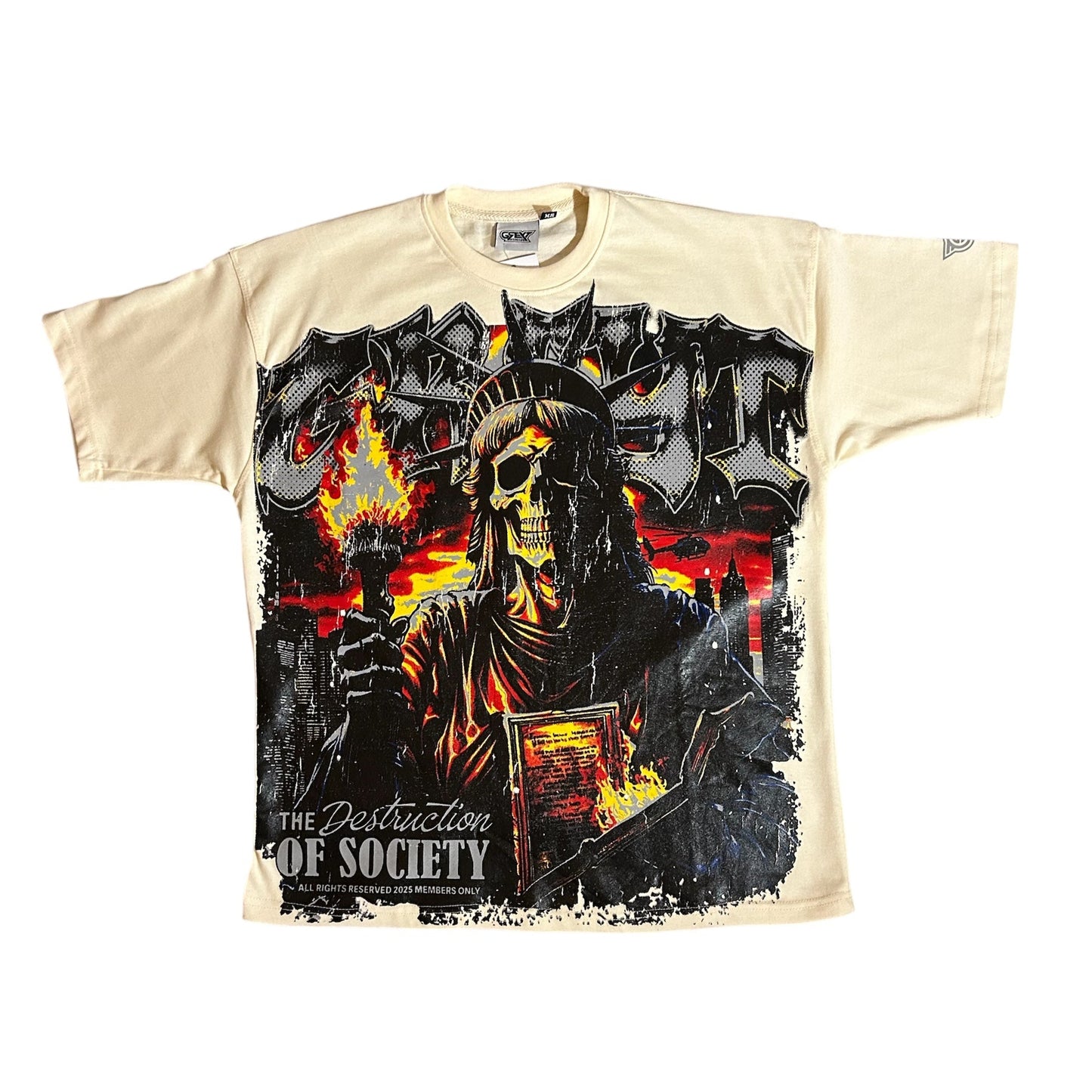 BREAK THE CHAINS - CREAM GRAPHIC TEE