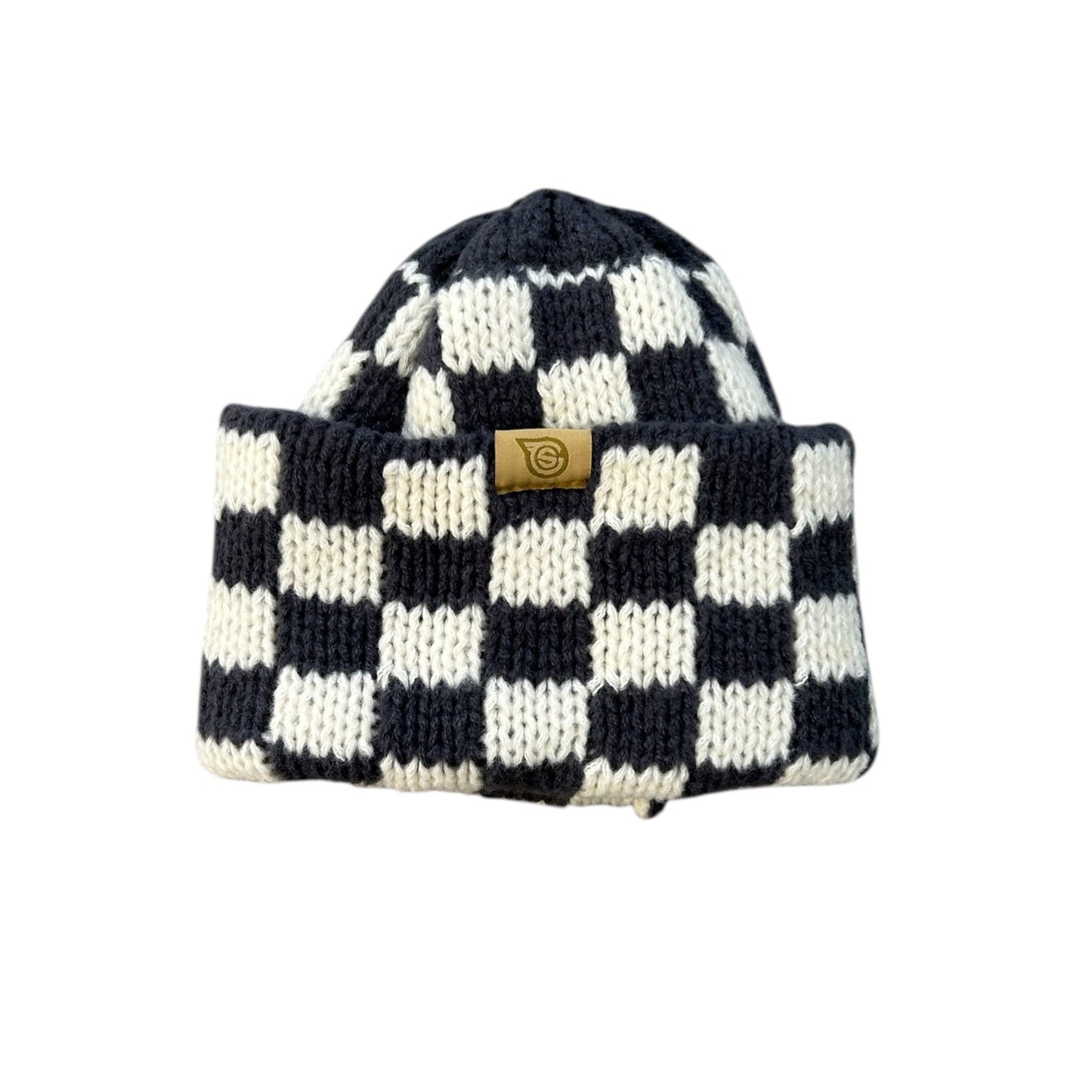 Slate Grey Checkered Beanie