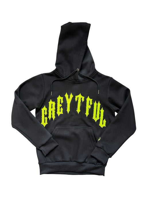 GREYTFUL - BLACK/VOLT YELLOW HOODIE