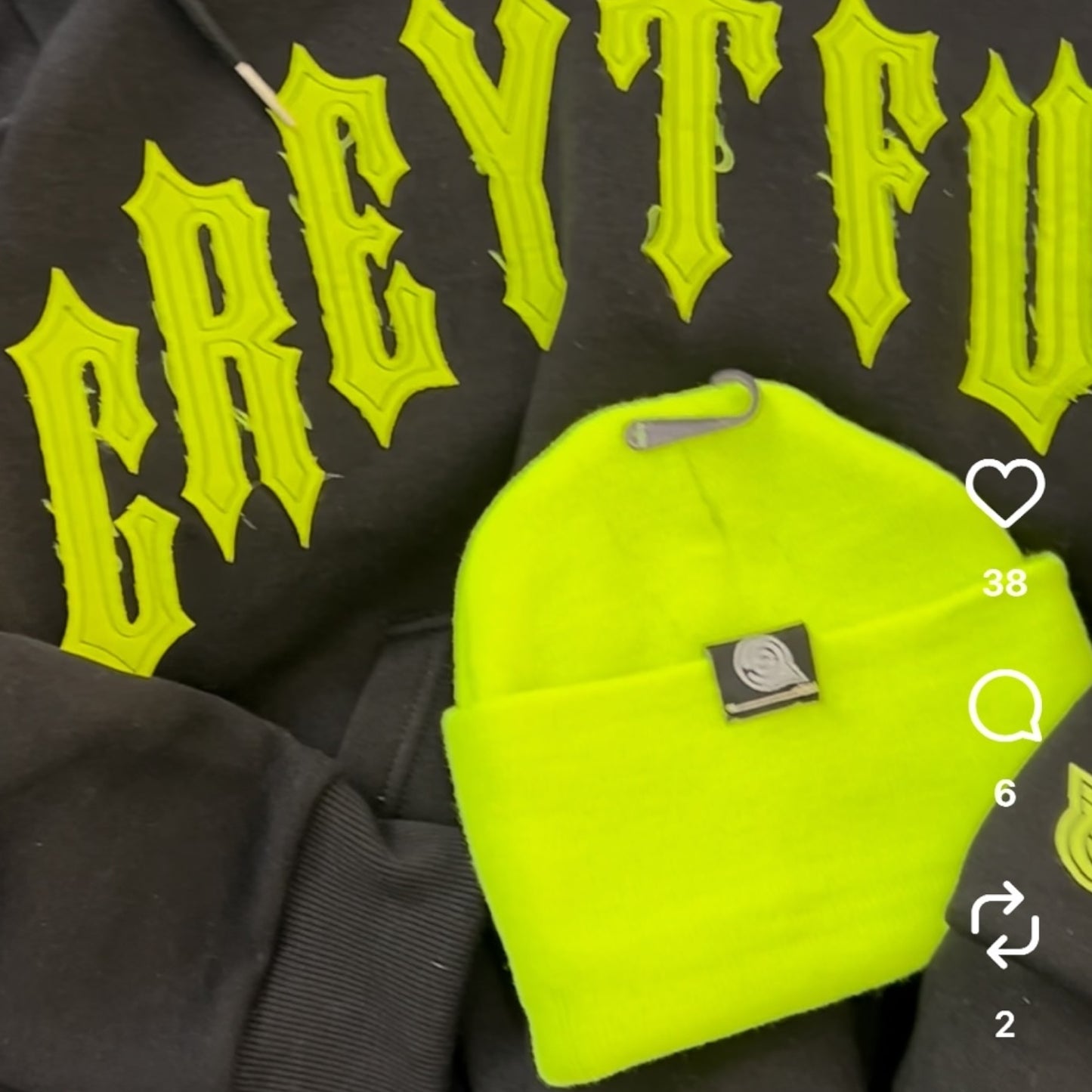 GREYTFUL - BLACK/VOLT YELLOW HOODIE