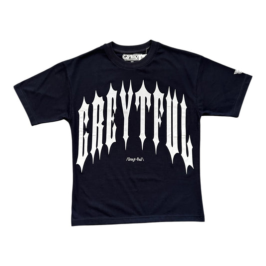 GREYTFUL - NAVY/WHITE TEE