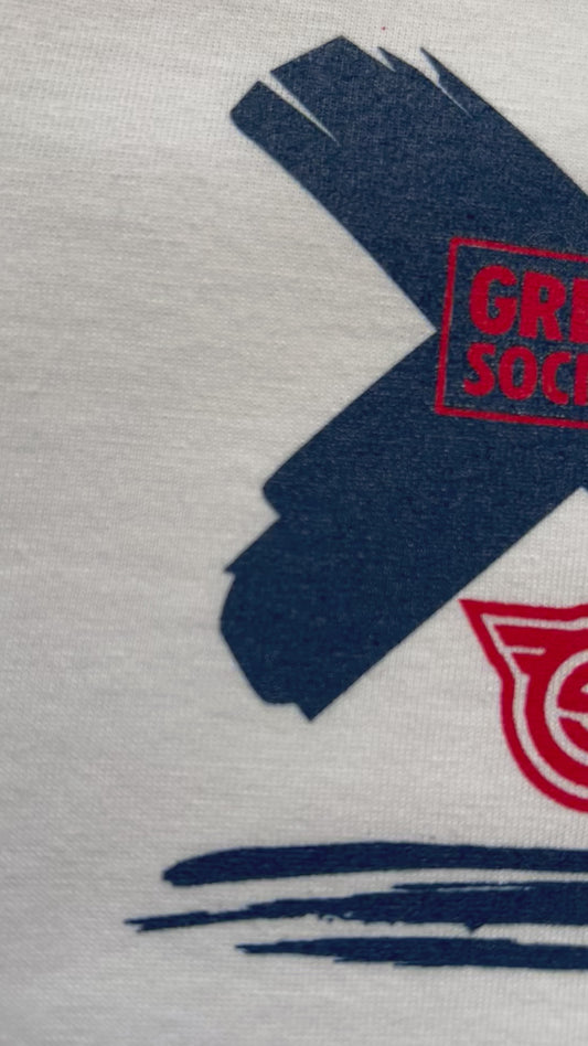 NAVY DLSBYN LOGO Tee - White/Navy/Red