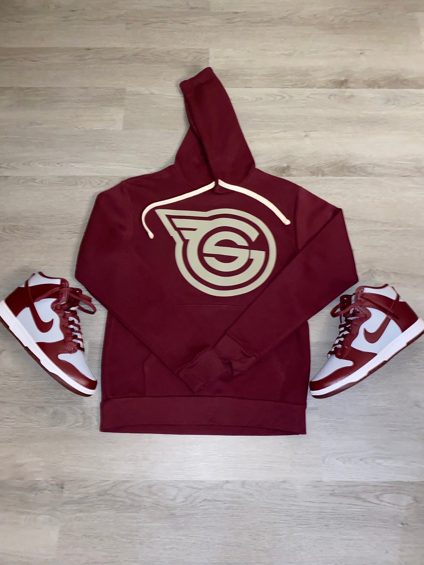 Maroon Classic GS PUFF LOGO Hoodie